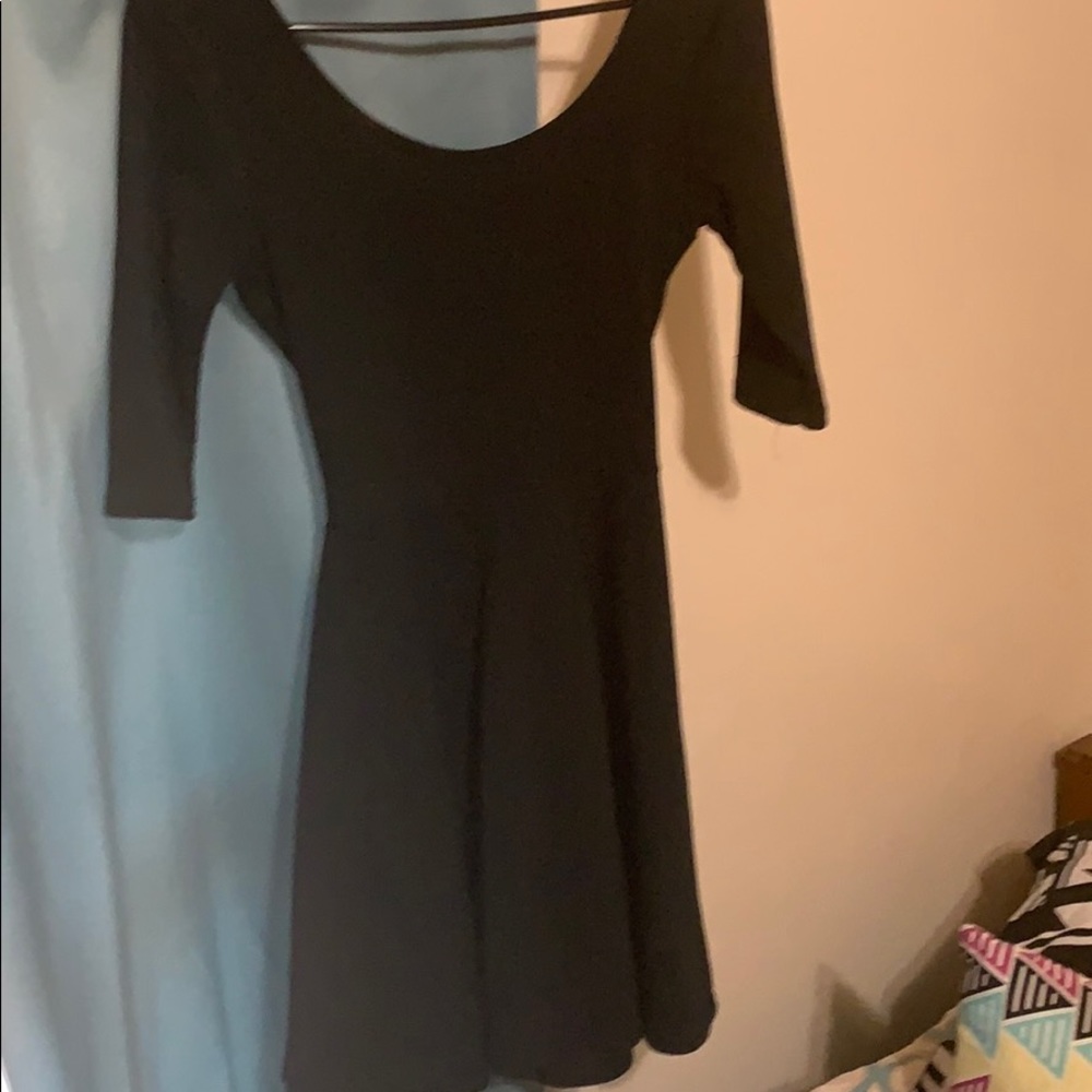 Hey black half Longsleeve dresses